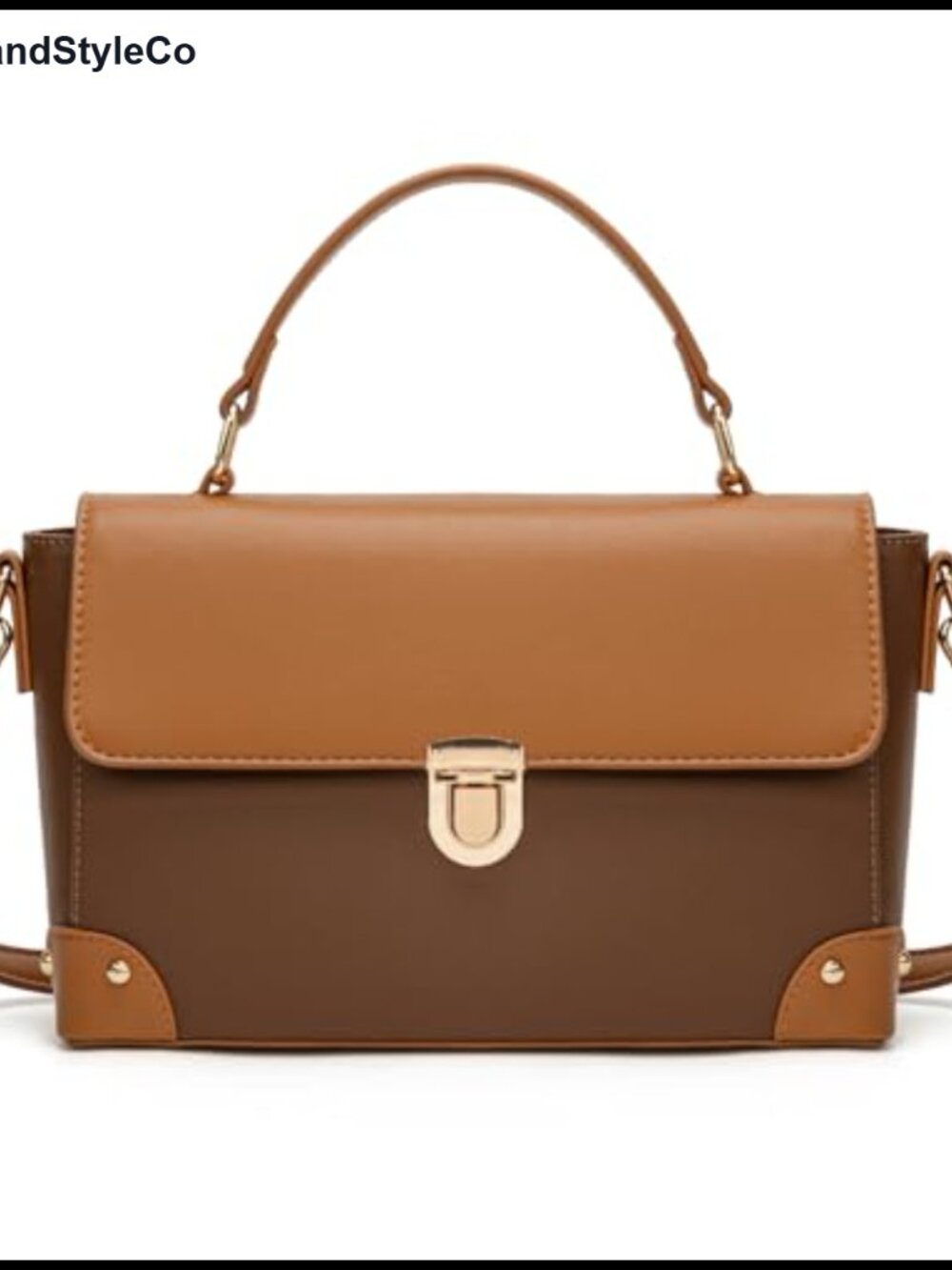 Elegant Vegan Leather Top Handle Purse Women Adjustable Crossbody Strap Handbag